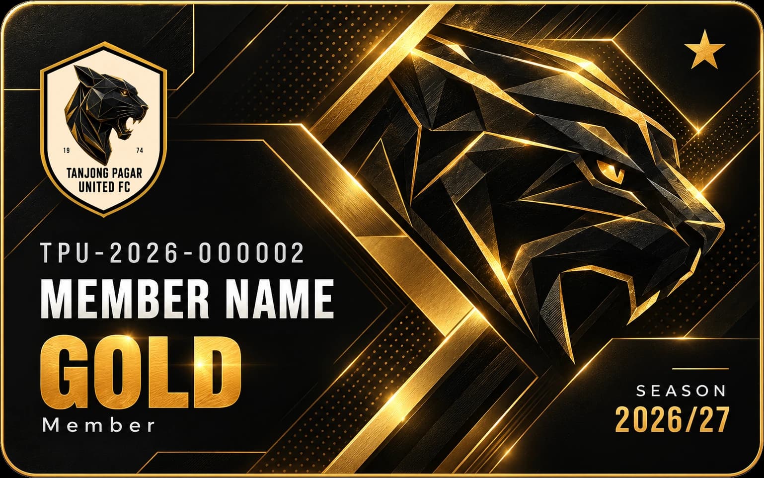 Gold member card