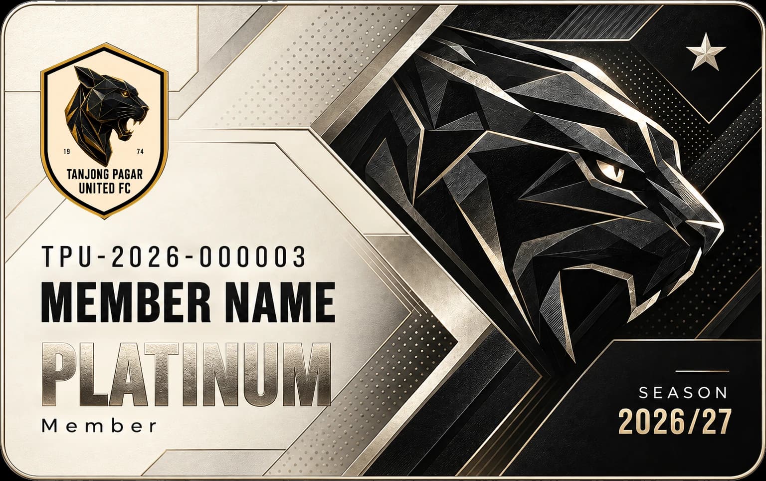 Platinum member card